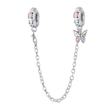 Flower & Butterfly Slide on Safety Chain - Sparks Charms