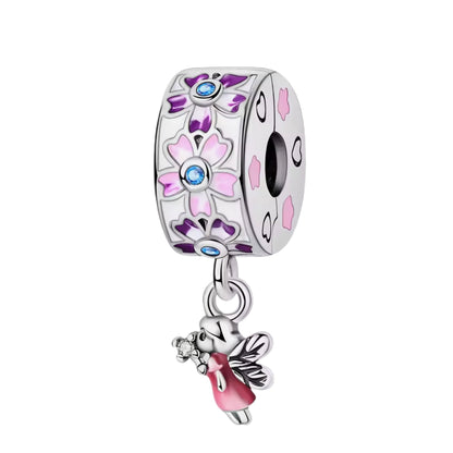 Flowers & Fairy Clip on Spacer Charm - Sparks Charms
