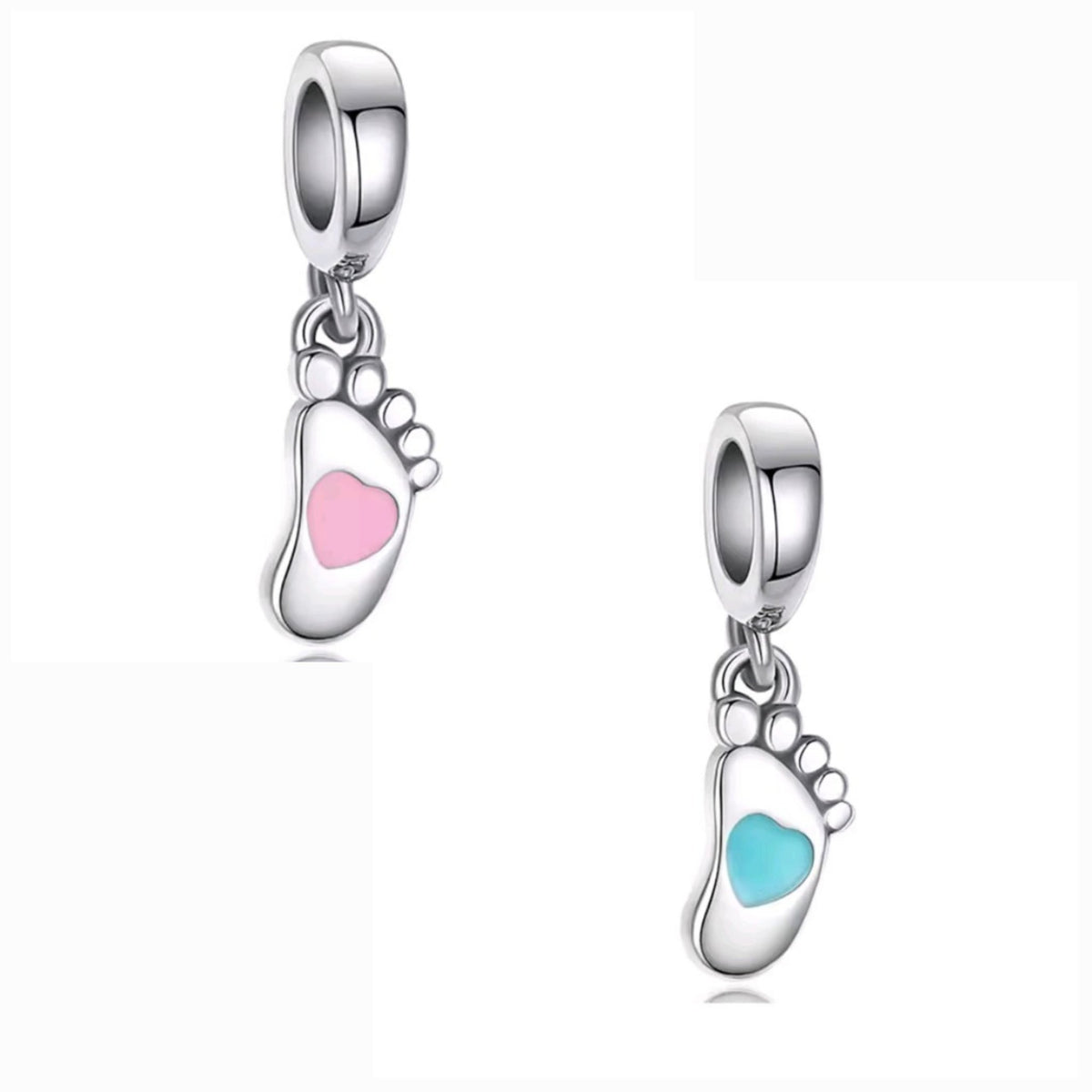 Foot Print New Baby Boy Girl Charm - Sparks Charms