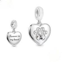 Forever in my heart Puffed Heart Pet Memorial Charm - Sparks Charms
