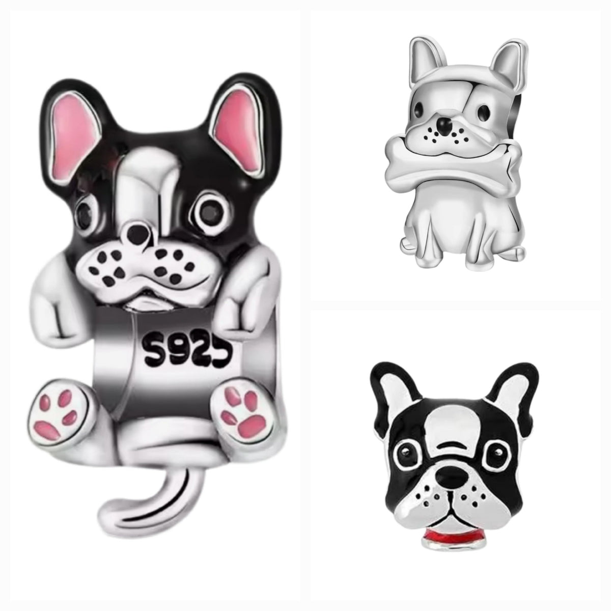 French Bulldog 'Frenchie' Hug Bead Charm - Sparks Charms