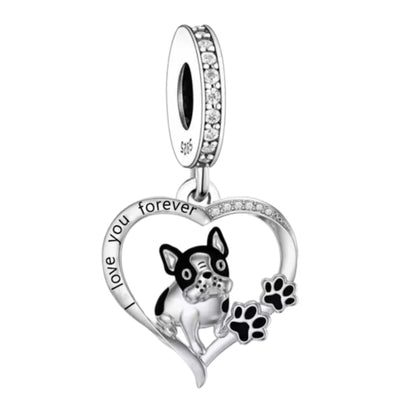 French Bulldog Frenchie 'I love you forever' Charm - Sparks Charms