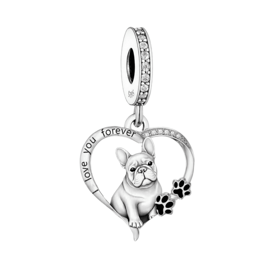 French Bulldog Frenchie 'I love you forever' Charm - Sparks Charms