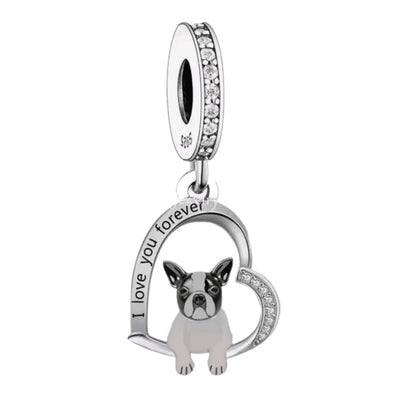 French Bulldog Frenchie 'I love you forever' Charm - Sparks Charms