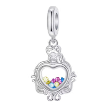 Glass Heart with Moving Gems Charm - Sparks Charms