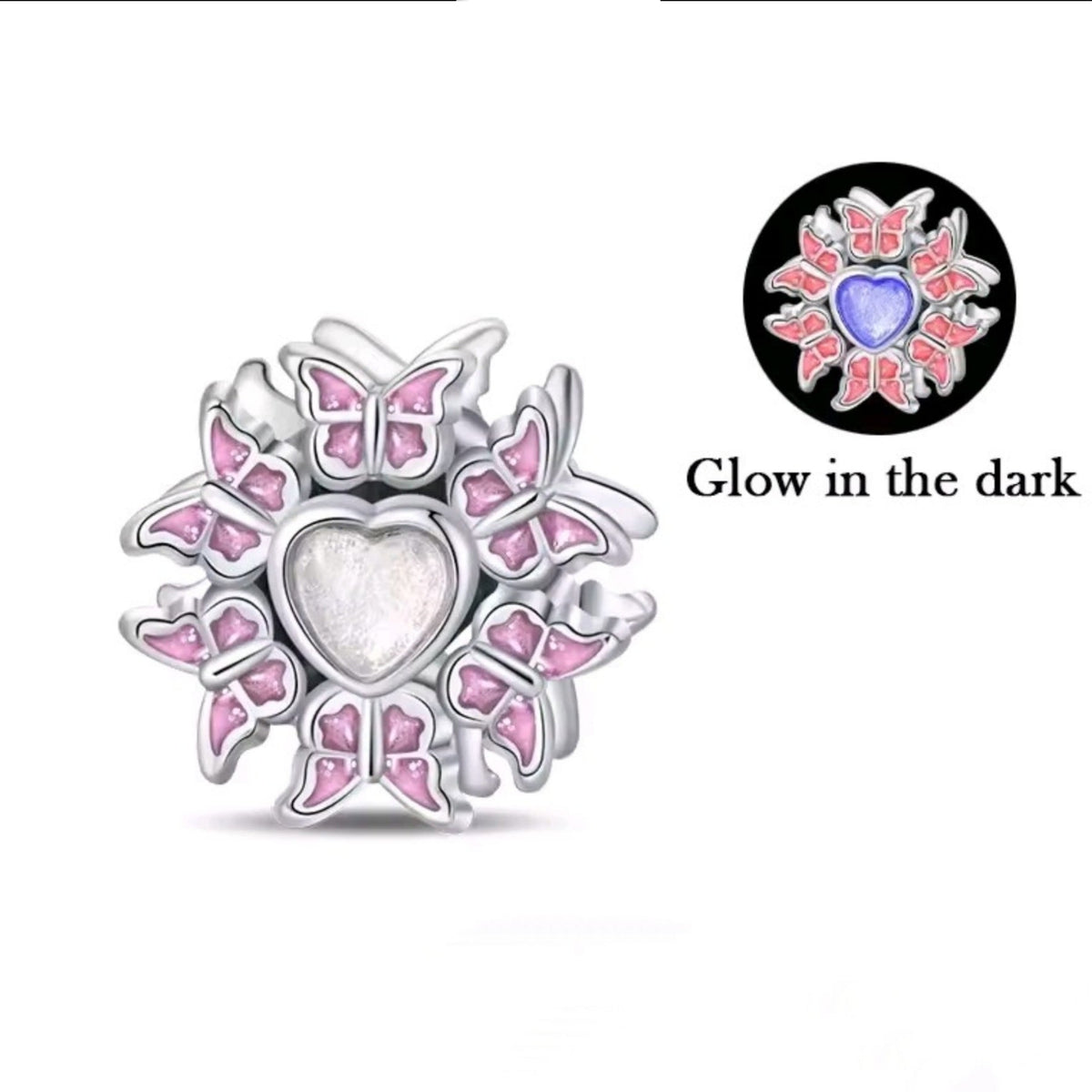 Glowing Butterfly Bead Charm - Sparks Charms