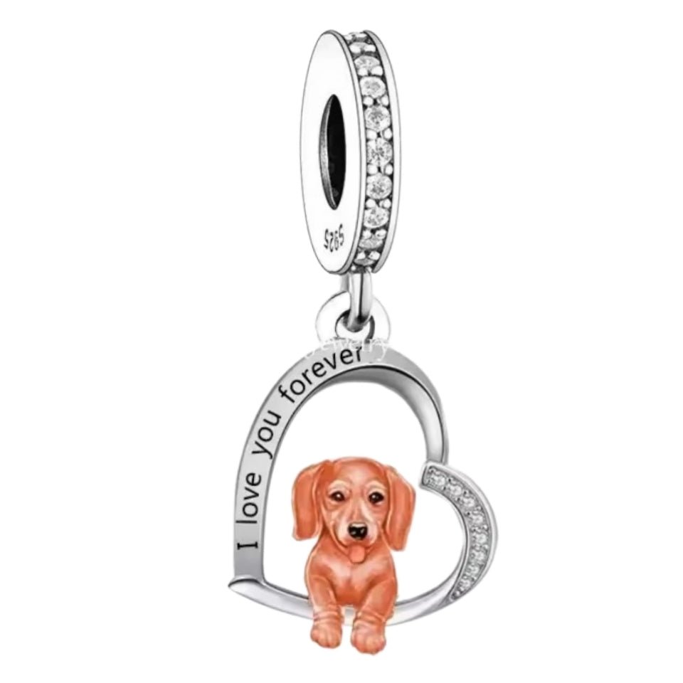 Golden Retriever 'I love you forever' Charm - Sparks Charms