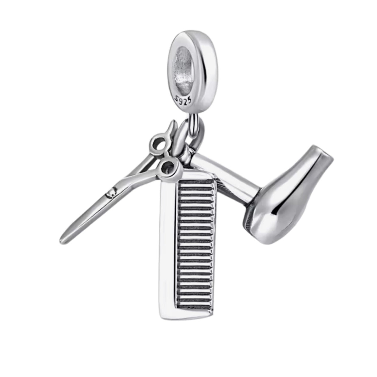 Hairdresser Scissors Comb & Hairdryer Charm - Sparks Charms