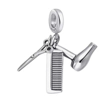 Hairdresser Scissors Comb & Hairdryer Charm - Sparks Charms