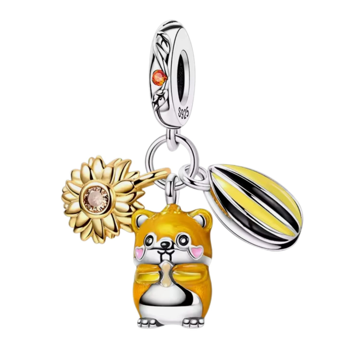 Hamster & Sunflower Charm - Sparks Charms
