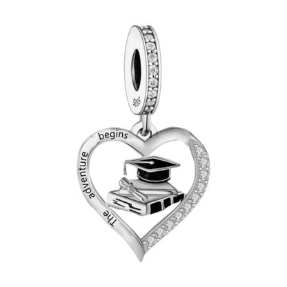 Hanging Scroll 'The Adventure Begins' Graduation Charm - Sparks Charms