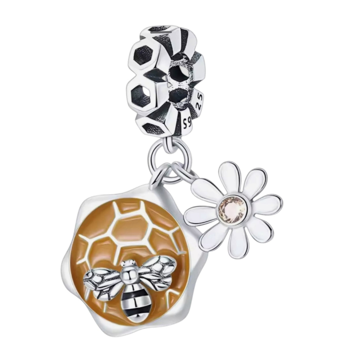 Honey & Bee with Daisy Charm - Sparks Charms