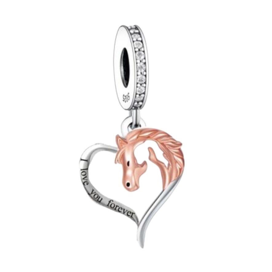 Horse Heart 'I love you forever' Charm - Sparks Charms