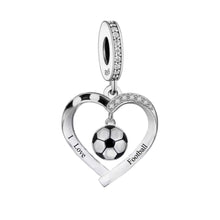 'I love football' Floating Ball Charm - Sparks Charms