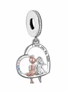 'I love you Big / Little Sister' Charm - Sparks Charms