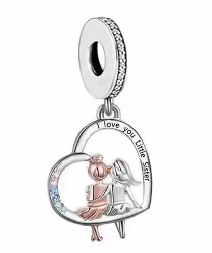 'I love you Big / Little Sister' Charm - Sparks Charms