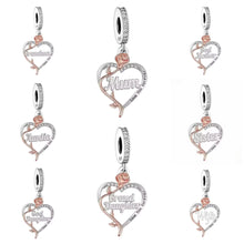 'I love you forever' Rose Heart Female Relation Charm - Sparks Charms