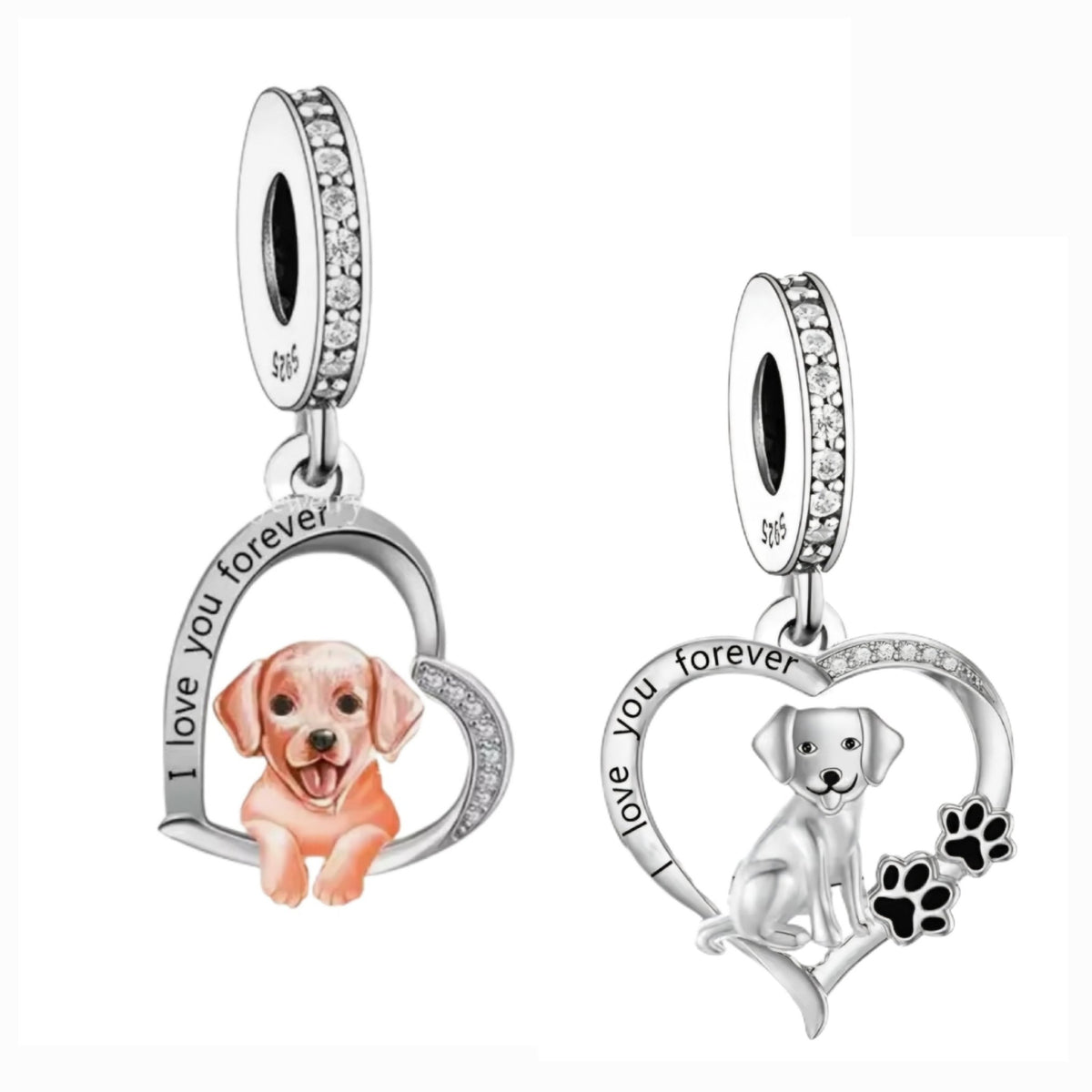 Labrador 'I love you forever' Charm - Sparks Charms