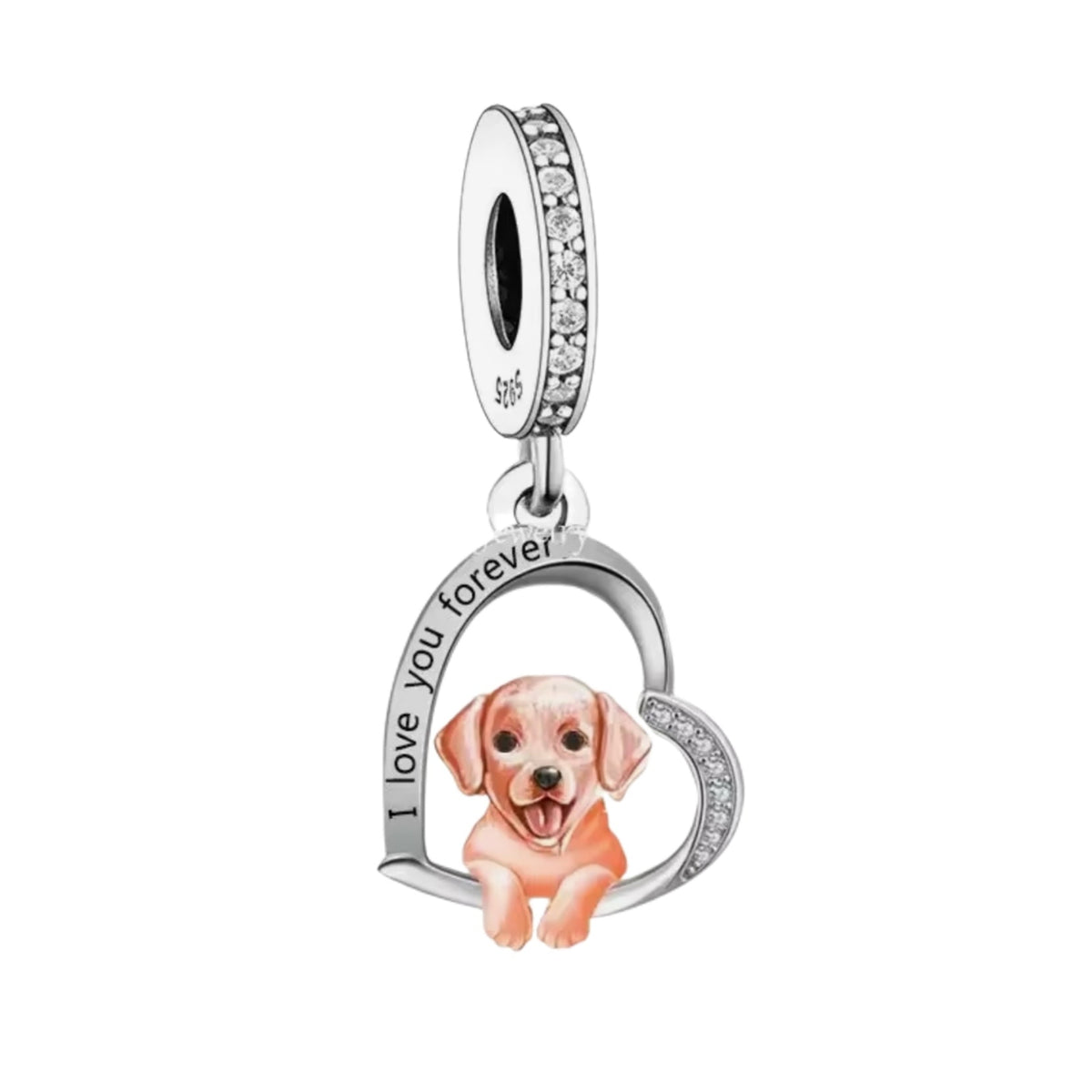 Labrador 'I love you forever' Charm - Sparks Charms