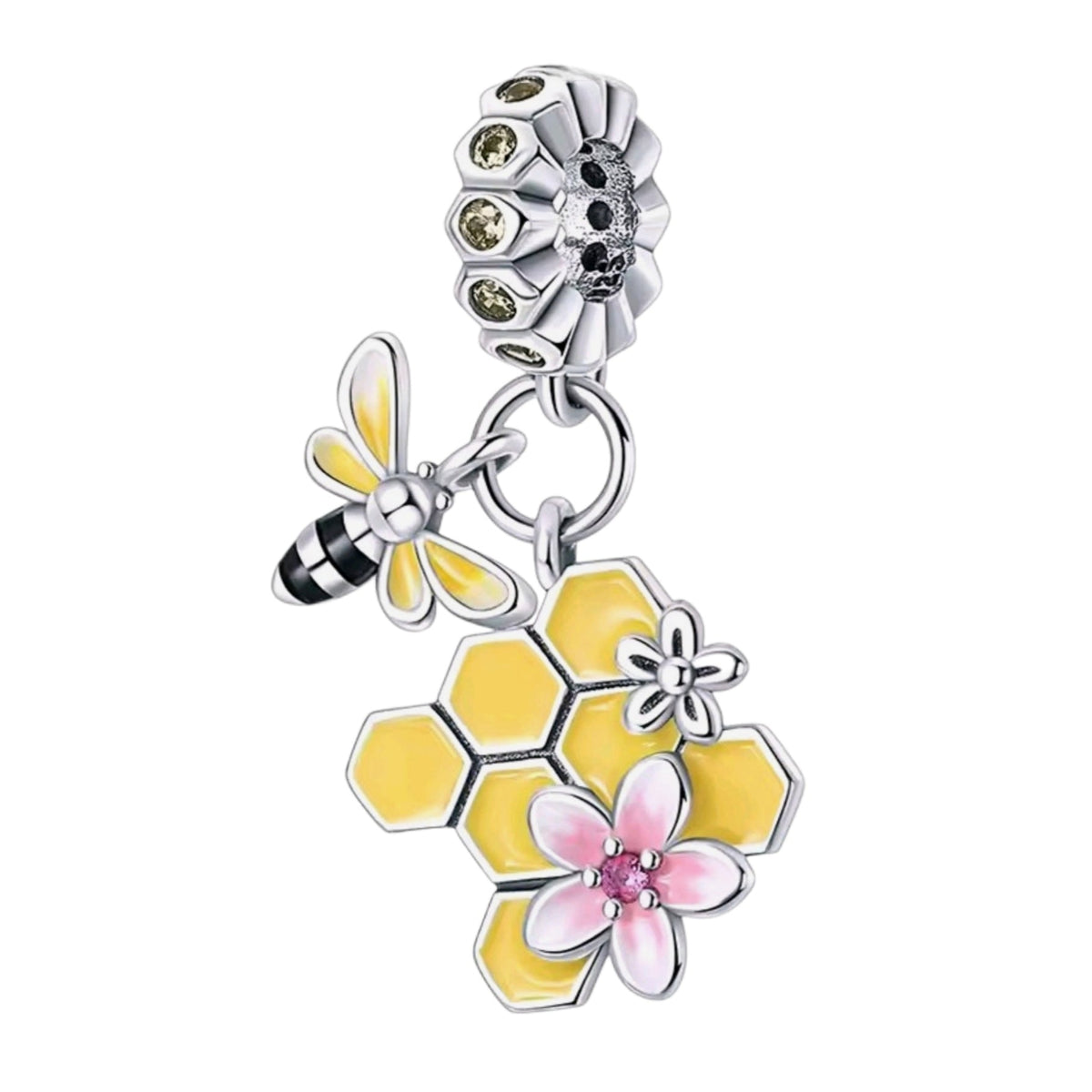 Light Honey & Bee Charm - Sparks Charms