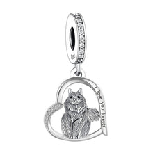 Long Haired Cat 'I love you forever' Charm - Sparks Charms