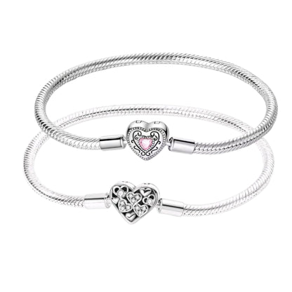 'Lucky to have you' or 'Love' Heart Charm Bracelet - Sparks Charms