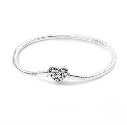 'Lucky to have you' or 'Love' Heart Charm Bracelet - Sparks Charms