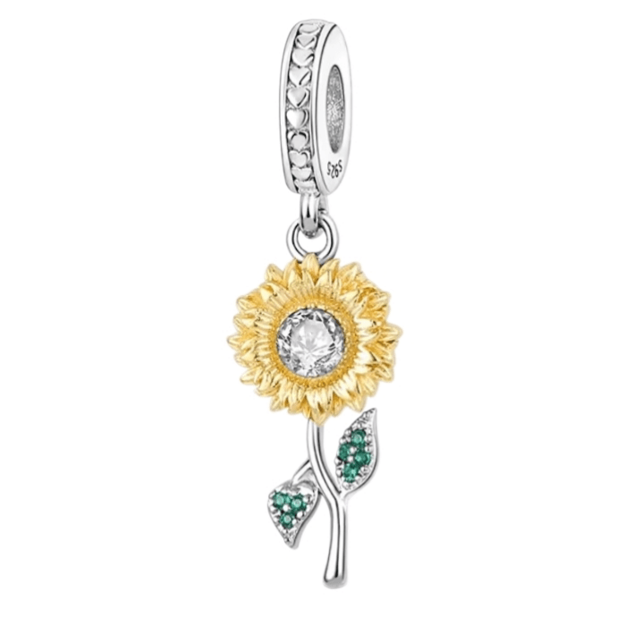 'May you glow with happiness' Sunflower Charm - Sparks Charms