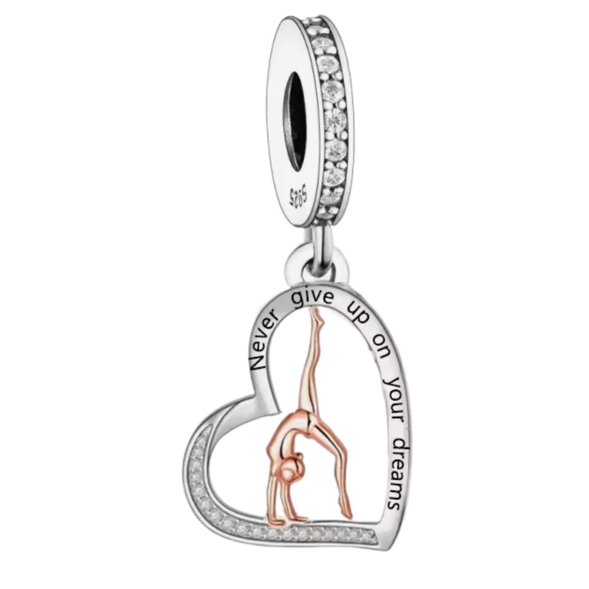 'Never give up on your dreams' Dance Gymnastics Charm - Sparks Charms
