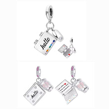 New / First Job Hinged Opening Laptop & Coffee or Mouse Charm - Sparks Charms