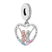 'Not sisters by blood, but sisters by heart' charm - Sparks Charms