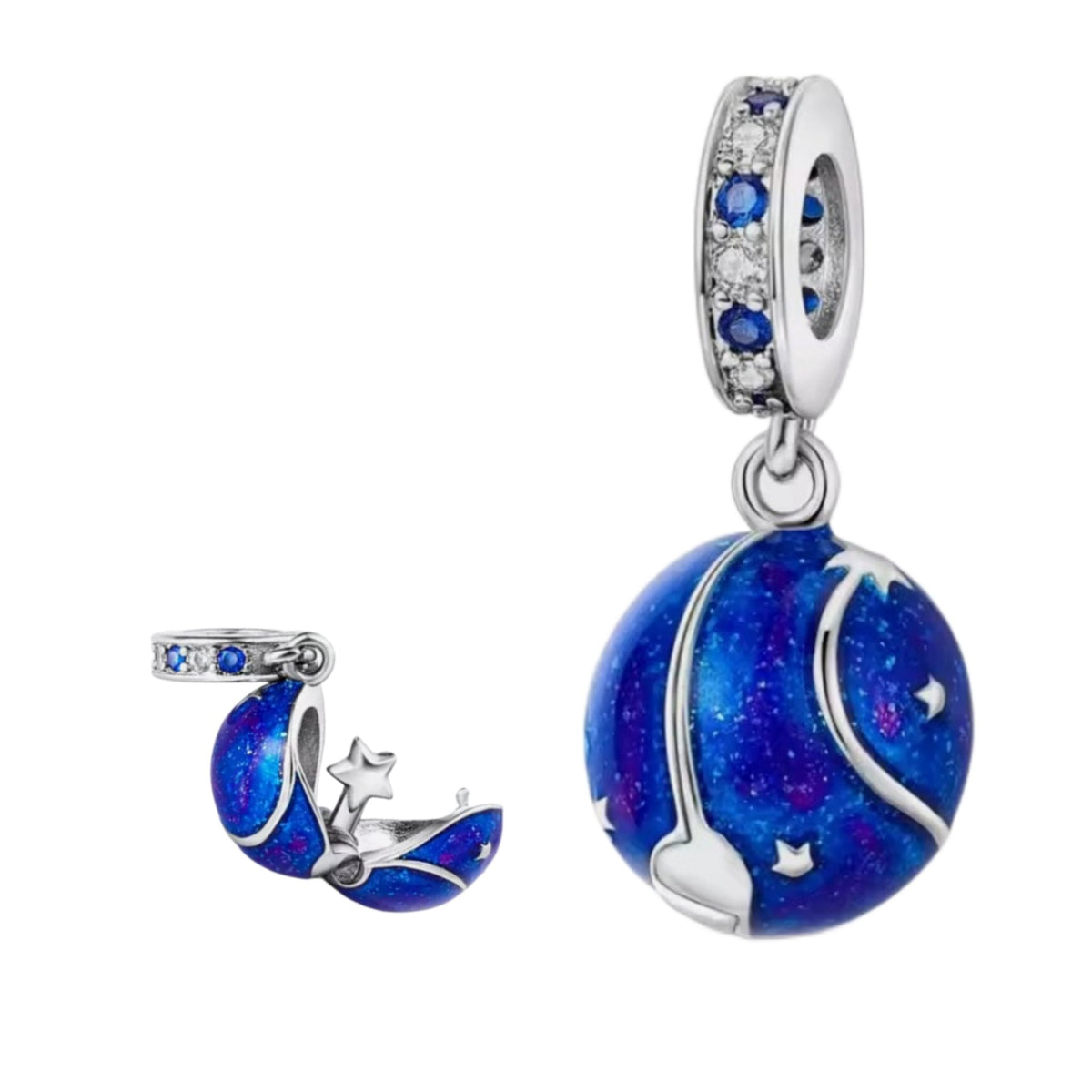 Opening Galaxy with Star Inside Charm - Sparks Charms