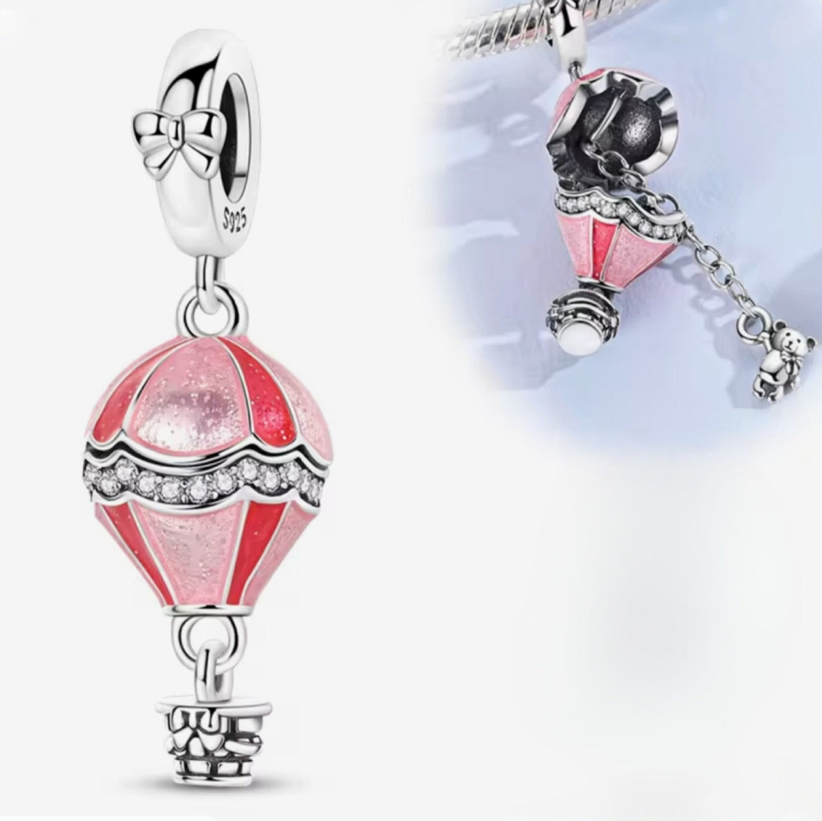 Opening Pink Balloon Charm - Sparks Charms