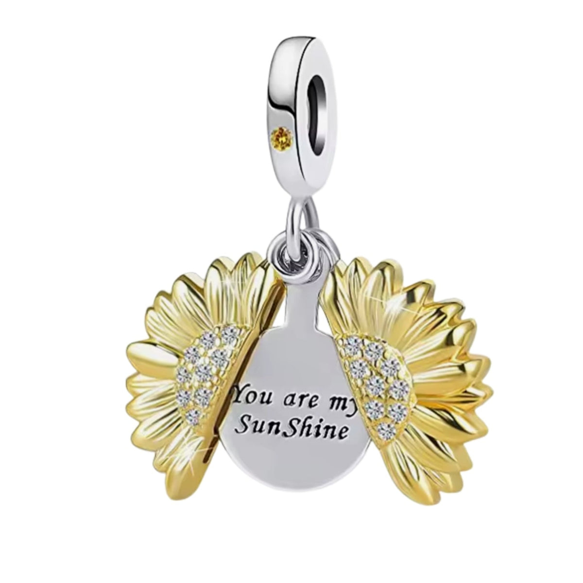 Opening Sunflower 'You are my sunshine' Charm - Sparks Charms