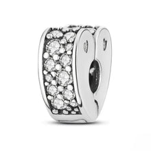Pave Heart Round & Band Clip on Spacer Charm - Sparks Charms