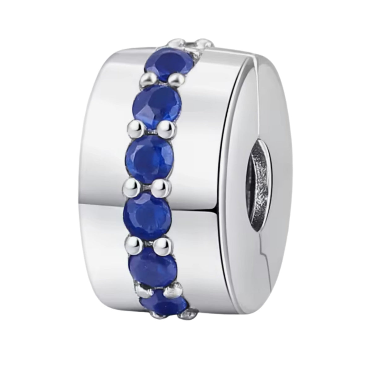 Pave Heart Round & Band Clip on Spacer Charm - Sparks Charms