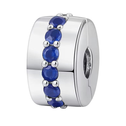 Pave Heart Round & Band Clip on Spacer Charm - Sparks Charms