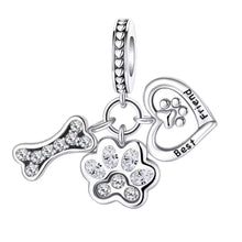 Paw Bone & Heart 'Best Friend' Charm - Sparks Charms