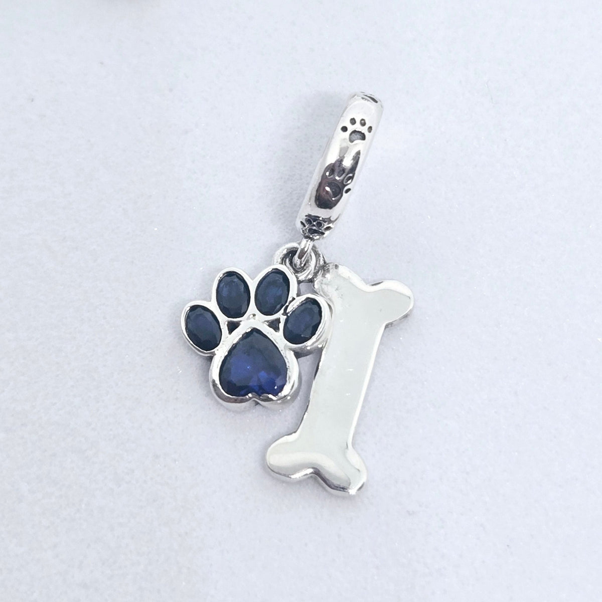 Paw & Bone or Paw & Fish in Pink/Blue Charm - Sparks Charms