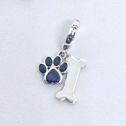 Paw & Bone or Paw & Fish in Pink/Blue Charm - Sparks Charms