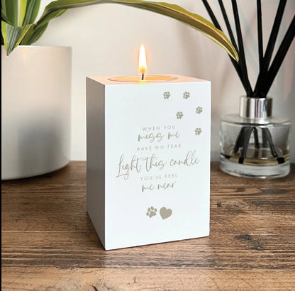 Pet Memorial Tea Candle Holder - Sparks Charms