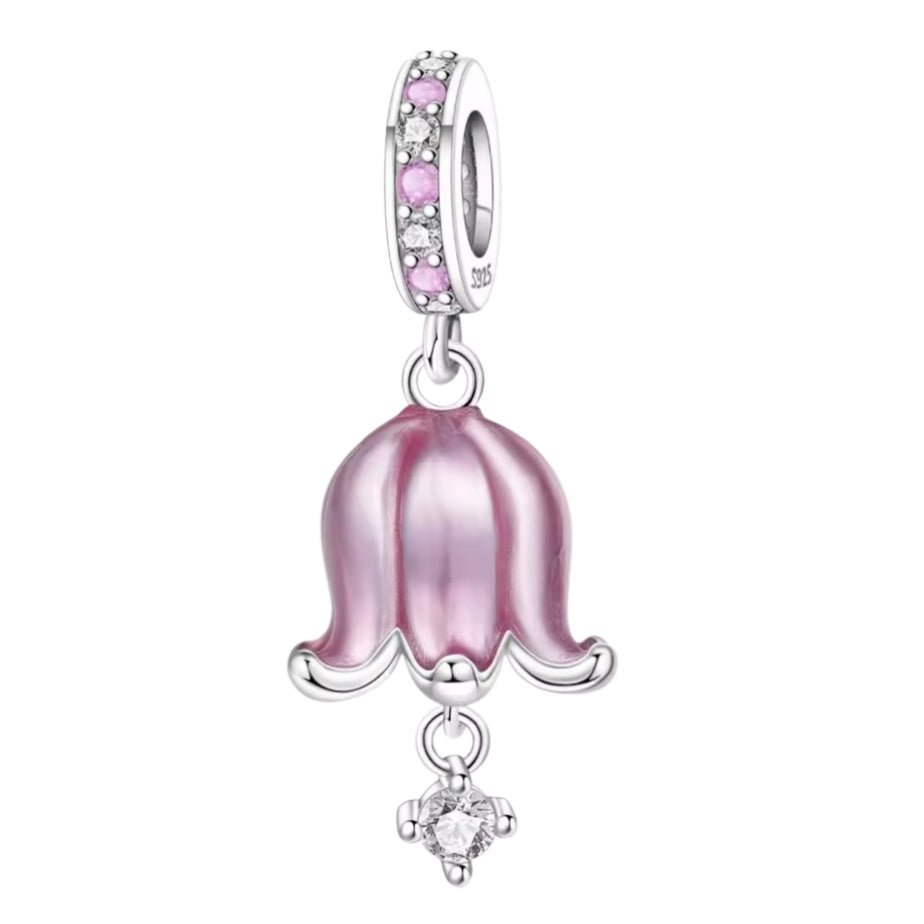 Pink or White Pearlescent Lily of the Valley Charm - Sparks Charms