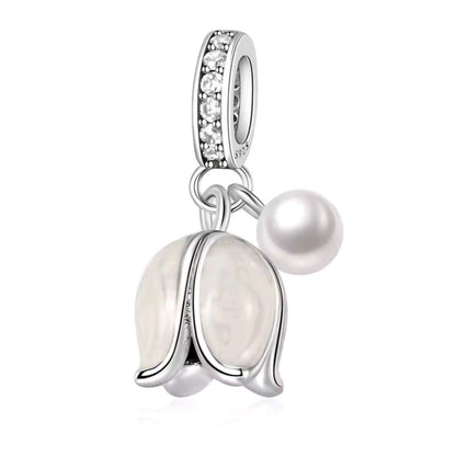 Pink or White Pearlescent Lily of the Valley Charm - Sparks Charms