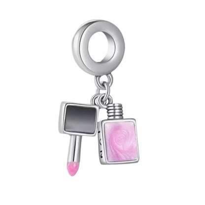 Pink & Red Nail Varnish Nail Technicians Charm - Sparks Charms