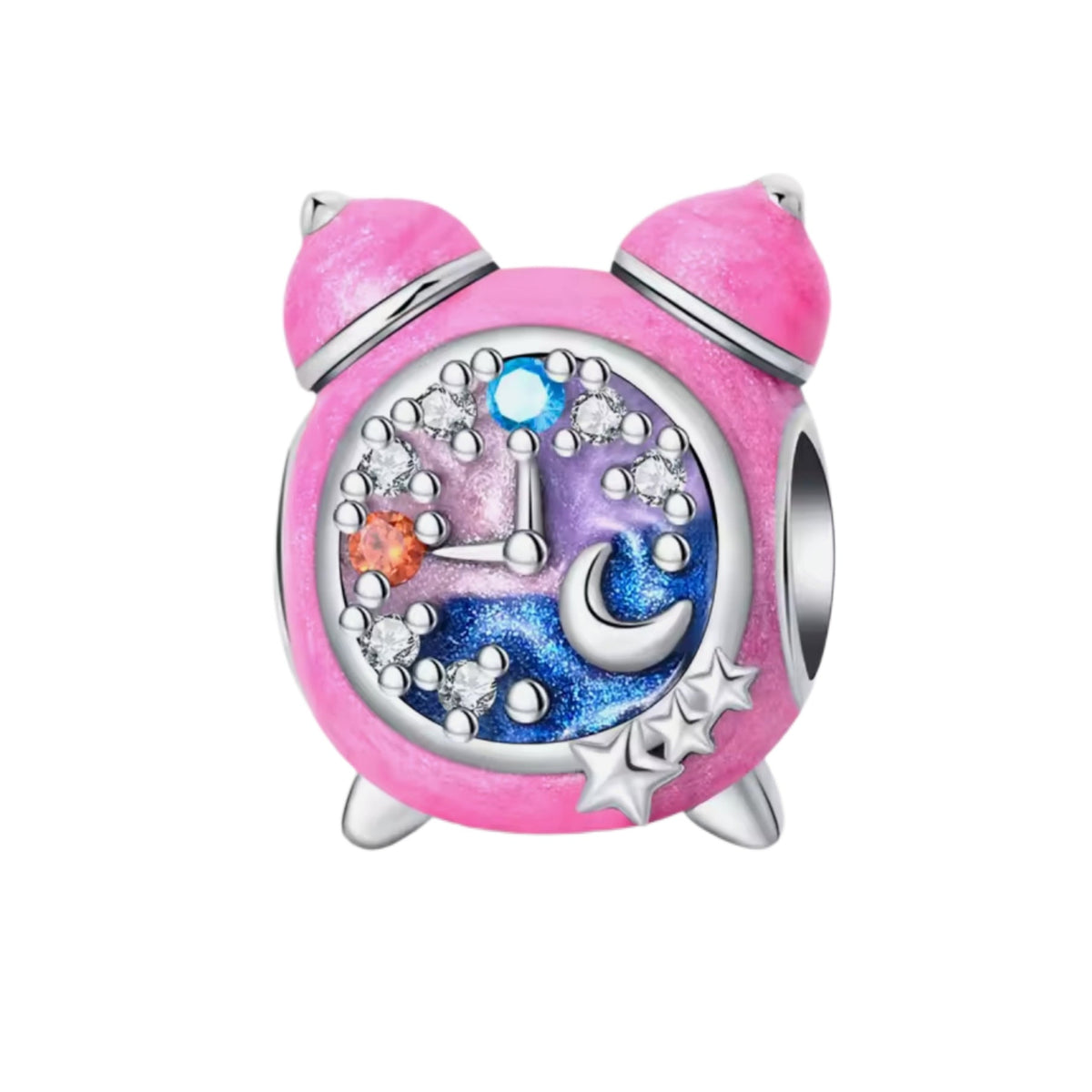 Pink Sleeps All Day Alarm Clock Charm - Sparks Charms