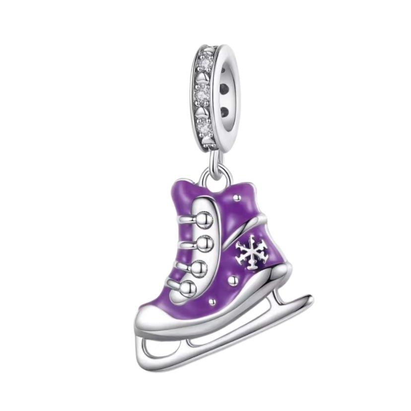 Purple Ice Skate Charm - Sparks Charms