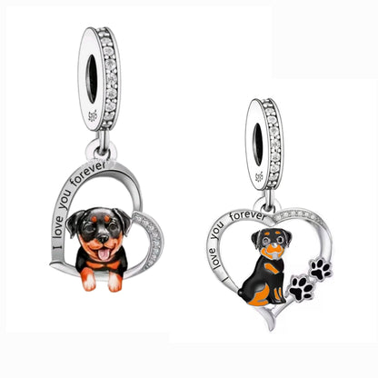 Rottweiler 'I love you forever' Charm - Sparks Charms
