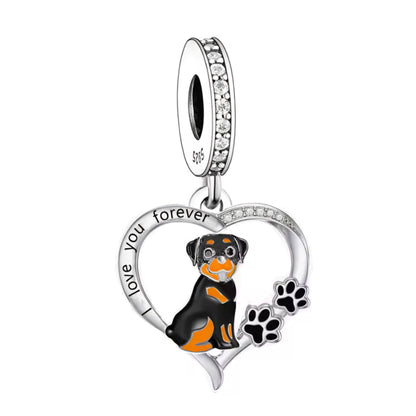 Rottweiler 'I love you forever' Charm - Sparks Charms