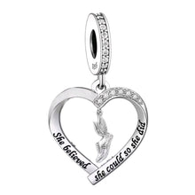 Running shoe with wings 'She believed she could' Charm - Sparks Charms