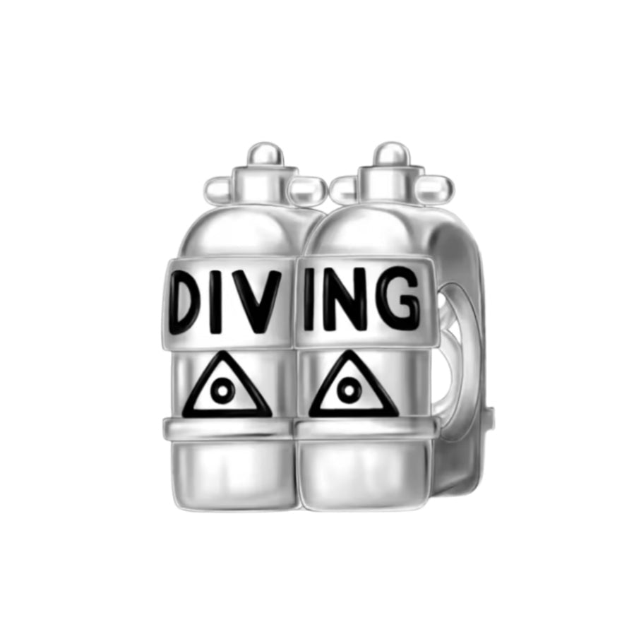 Scuba Tank Diving Bead Charm - Sparks Charms